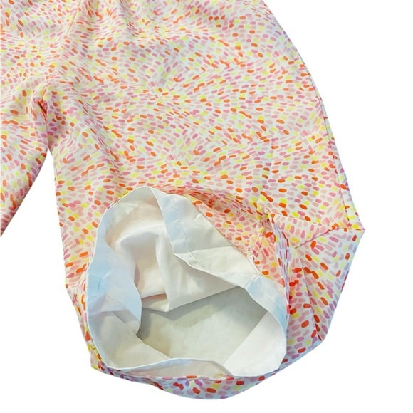 Janie and Jack Pink, Orange, Yellow and White Patterned Sleeveless Jumper Size 4 - Picture 8 of 11